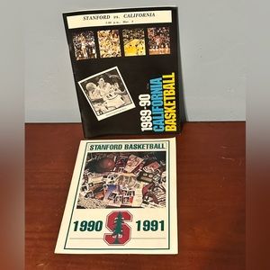 2 Basketball Programs w/ Ticket Golden Bears Cardinals CAL Stanford 1990 1991